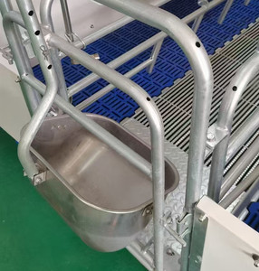 Pig Farming Equipment Sow Stainless Steel Feed <strong>Trough</strong> for for Farrowing Crates, Gestation Stall - Product Image 6