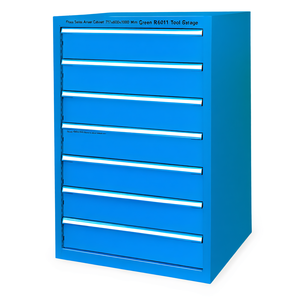 Fami Flexa Series Drawer Cabinet 6 Drawers 717x600x1000 Mm Green Ral6011 <b>Tool</b> Storage - Product Image 3
