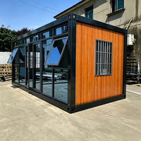 Maisons mobiles modulaires préfabriquées en gros, nouvelle arrivée, maisons conteneurs pliables à parois vitrées, maisons conteneurs en verre