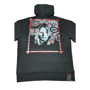 Sudadera con Capucha Negra de Peso Pesado con Estampado Desgastado para Hombre, Chaqueta con Capucha, Esencial para Invierno, Estilo Urbano, Tallas Grandes - Product Image 4