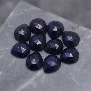 พลอยไพลินธรรมชาติ ขนาด 6x8 มม. ถึง 20x15 มม. รูปทรงหยดน้ำ/ทรงกุหลาบ ขัดเงาสูง สีน้ำเงิน สำหรับทำเครื่องประดับ พลอยเม็ดเดี่ยว - Product Image 2
