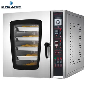 Listrik Uap Industri Komersial Konveksi Oven Profesional 5 8 10 Nampan Single Kaca Pintu Oven Ganda 380