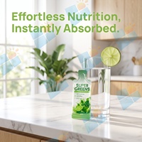 Sachets de Super Aliments Liquides Super Greens Saveur Citron Vert 10ml Mélange de Boissons Super Alimentaires à Base de Plantes Nutrition Quotidienne Fournisseur de Marques Personnalisées