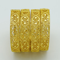 Brazalete de Moda, Chapado en Oro de 24k, Estilo Indio Dubai, para Mujer, Nuevo, Joyería, Regalo para Banquete o Fiesta