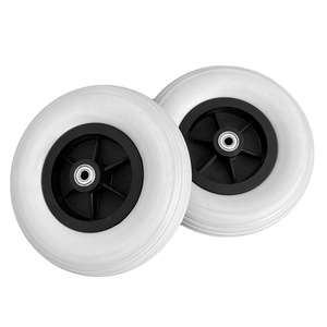 Roues en mousse PU 8 pouces, roues solides en polyuréthane sans air pour fauteuil roulant et poussette - Product Image 1