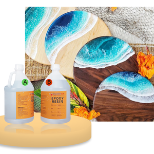JLX Super <b>Gloss</b> Epoxy Resin Kit with UV Resistant Fast Drying Art Resin <b>Clear</b> Casting Double Component Adhesive Sealant - Product Image 1