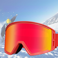 Lunettes de ski polarisées anti-UV unisexes à double couche anti-buée coupe-vent anti-sable pour adultes, lunettes de soleil de ski d'extérieur