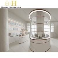 Vitrine de présentation minimaliste pour magasin de beauté, armoire de rangement pour parfums, armoire à parfums à panneaux côtelés verticaux