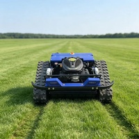 Tondeuse à gazon télécommandée sur chenilles, robuste, tout-terrain, commerciale, pour pentes, avec lame en acier, équipement de jardinage, PLC, garantie 1 an