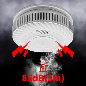 Battery Operated Standalone Smoke Detector Tester Portable Photoelectric Smoke Alarm 10 Year Battery