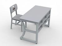 Ensemble de table et chaises double pour enseignants des Philippines, en PP de haute qualité, mobilier scolaire moderne, prix d'usine
