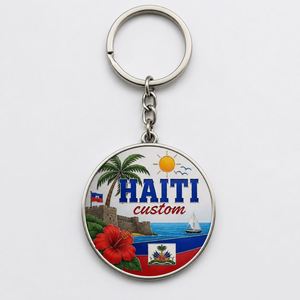 Llavero Metálico Personalizado al por Mayor con Temática de Haití, Souvenir de Viaje, Regalo Cultural para Turistas - Product Image 2