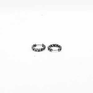 yunnique Trendy <b>Titanium</b> Steel Hoop Earrings Small <b>Chain</b> Design For Men And Women 18x17x4mm Retro Style Easy To Fasten - Product Image 2