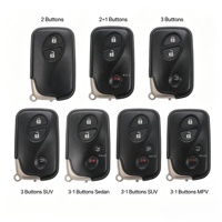 Coque de clé intelligente pour (ancienne Lexus) - 3 boutons, matériau ABS