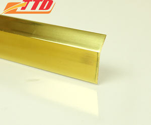 Venta al por mayor tiras de latón personalizadas en varios tamaños gestión efectiva de la cadena de suministro embellecedor de azulejo de metal dorado para Decoración - Product Image 5