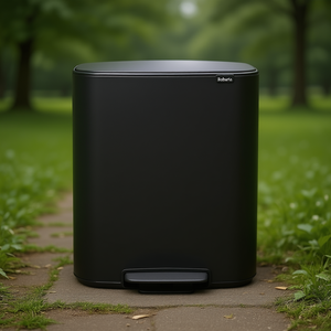 Cestino per Rifiuti Bobarta 60 L Nero Opaco con Pedale - Product Image 3