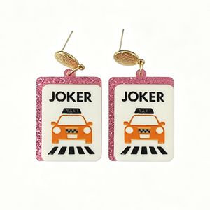 New Trendy Creative <strong>Quirky</strong> Mahjong square <strong>Earrings</strong> Cartoon Patterns Personalized Women Acrylic <strong>Earring</strong> - Product Image 6