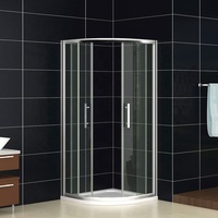 Douche d'angle en verre, clôture de salle de bains carrée avec plateaux de douche en plastique, 600mm, prix d'usine