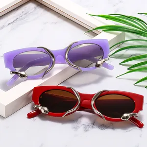 2023 Trending Fashion Snake Luxury Personality Custom Party Y2k Sunglasses Women Sun Glasses For Ladies