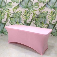 Nappe extensible personnalisée en spandex, entièrement imprimée en couleur, avec logo, 4ft, 6ft, 8ft, pour salons professionnels et événements