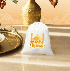Sacchetti Regalo con Cordoncino per Eid Realizzati in Materiale Riciclabile, Perfetti per Riempire con Dolci Come Bomboniere per Ramadan e Decorazioni per Feste di Matrimonio - Product Image 3