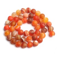 Offre Spéciale Perles Rondes en Agate Mate, Perles en Agate Rayée Café, Pierres Précieuses en Cristal pour la Fabrication de Bijoux