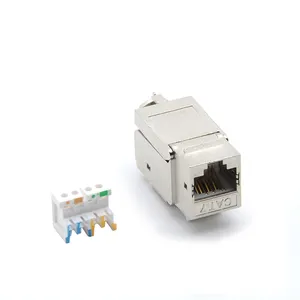 MT-5204 CAT7 toolless STP network module RJ45 metal keystone jack