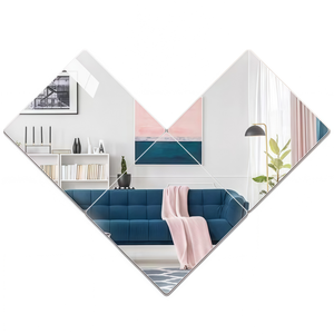 Specchio Adesivo <span class=keywords><strong>da</strong></span> <span class=keywords><strong>Parete</strong></span> in Acrilico, Specchio a Figura Intera per Casa, Bagno, Dormitorio, Specchio Morbido Autoadesivo 20x20cm, Leggero e Infrangibile - Product Image 2