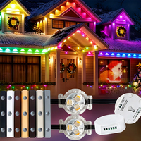 Guirlande lumineuse LED 4M 12V AC pour décoration extérieure, colorée, permanente, IP44, rechargeable, certifiée CUL, garantie 1 an