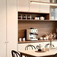 Buffet Modulaire Personnalisé avec Vitrine Intégrée pour Rangement Mural – Idéal pour Appartements et Projets Immobiliers