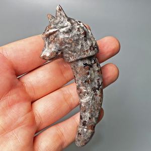 Gode de guérison pour pénis avec tête de <span class=keywords><strong>Worf</strong></span> en cristaux Godes en cristal de quartz - Product Image 4