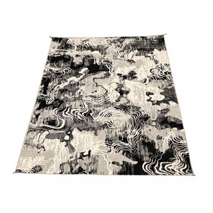 Alfombra Turca Adiva de Poliéster, Tejida en Jacquard, de Pelo Largo, Acolchada, Reversible, Lavable, Antideslizante y Resistente a las Manchas - Product Image 1