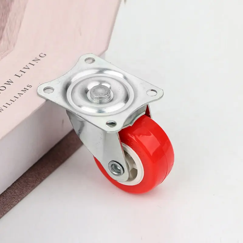 Korean Style 1 1.25 1.5 2 2.5 3 Inch Red Castor Wheels Mobile Ruedas Para Muebles Furniture Caster