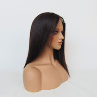 Peluca Médica de Cabello Virgen Pre-Decolorado con Nudos, Color Natural, Encaje Frontal HD Francés, Encaje Transparente Indetectable, Atada a Mano
