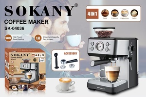 Machine à café Sokany Espresso <span class=keywords><strong>4</strong></span> en 1, <span class=keywords><strong>petite</strong></span> machine à expresso, <span class=keywords><strong>cafetière</strong></span> électrique turque - Product Image 4