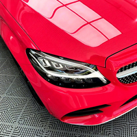 Vinyle de recouvrement automobile en PET TPU moulé, rouge fraise, ultra brillant, effet cristal, rouleau complet 1,52x18m/5x60ft pour voitures - Vente en gros