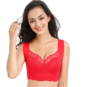 <span class=keywords><strong>Reggiseno</strong></span> Sportivo Senza Cuciture in Pizzo Sottile, Stile <span class=keywords><strong>Canotta</strong></span>, con Chiusura Laterale per Seni Grandi - Product Image 4