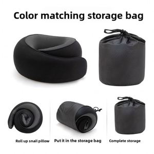 Oreiller de voyage personnalisé en mousse à mémoire de forme, lavable, pour l'extérieur et l'avion, pliable en U, pour le soutien du cou - Product Image 2