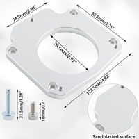Mesin Pembuat Part CNC, Part CNC Custom, Adaptor Throttle Body LS untuk Intake 4 Baut LS3 ke Throttle Body 3 Baut LS1, DBW LS2