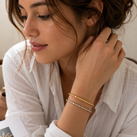 Bracelet Étoilé de Luxe en Acier Titane pour Femme, Jonc en Acier Inoxydable Électroplaqué Anti-ternissement, Bijoux Tendance INS
