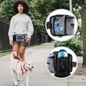 <b>Dog</b> <b>Walking</b> Waist <b>Bag</b> Multi Functional <b>Waterproof</b> Treat Pouch For Outdoor Pet Training 50 Capacity - Product Image 1
