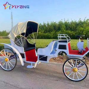 Dernier prix d'usine <span class=keywords><strong>chariot</strong></span> touristique/belle charrette à chevaux avec auvent/char unique - Product Image 4