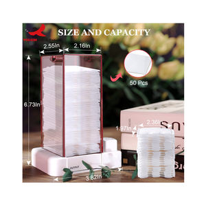 FENGFLY Adhesive Wipes Dispenser Press Out <b>Makeup</b> Cotton Holder Organizer Storage Auto Lash Glue Pads Nozzle Wipes Dispenser - Product Image 6