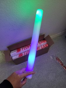 Bâton lumineux LED en mousse de 18 pouces pour sports de plein air, avec logo personnalisé imprimé, idéal pour fêtes, remises de diplômes, Ramadan, Saint-Valentin, Diwali - Product Image 2