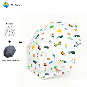 Ô dù gấp đôi tự động mở, chống gió, kích thước lớn, thiết kế cổ điển, in ấn tùy chỉnh, có khả năng chống mưa - Product Image 1