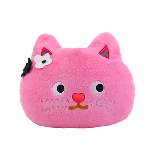 Çocuklar için toptan pembe kedi peluş oyuncaklar dolması hayvan yastık özel kedi peluş