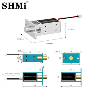 SM01A DC5V/12V/24V กุญแจล็อคประตูอัจฉริยะแบบฝังในสำหรับอุตสาหกรรม  ระบบโซลินอยด์  สำหรับล็อคเกอร์อัจฉริยะ  ระบบจัดส่งพัสดุ - Product Image 2