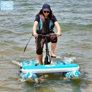 Vélo aquatique SUP à plancher plat 1 place, cadre en aluminium avec coussin d'air avant, faible résistance pour parc aquatique, rangement facile, de Chine Lumark - Product Image 5