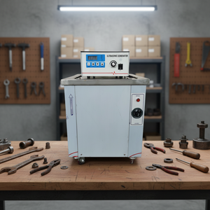 Équipement de <span class=keywords><strong>nettoyage</strong></span> par ultrasons commercial de 31 L pour le dégraissage et le <span class=keywords><strong>nettoyage</strong></span> de surface des pièces métalliques industrielles - Product Image 1