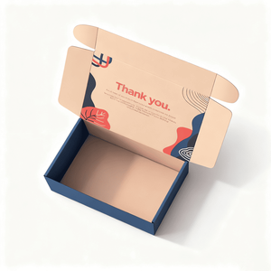 Cajas de Cartón Corrugado Personalizadas con Arte Abstracto Impreso <span class=keywords><strong>para</strong></span> Envíos de Productos Pequeños de Comercio Electrónico, Ropa y Cosméticos - Product Image 3